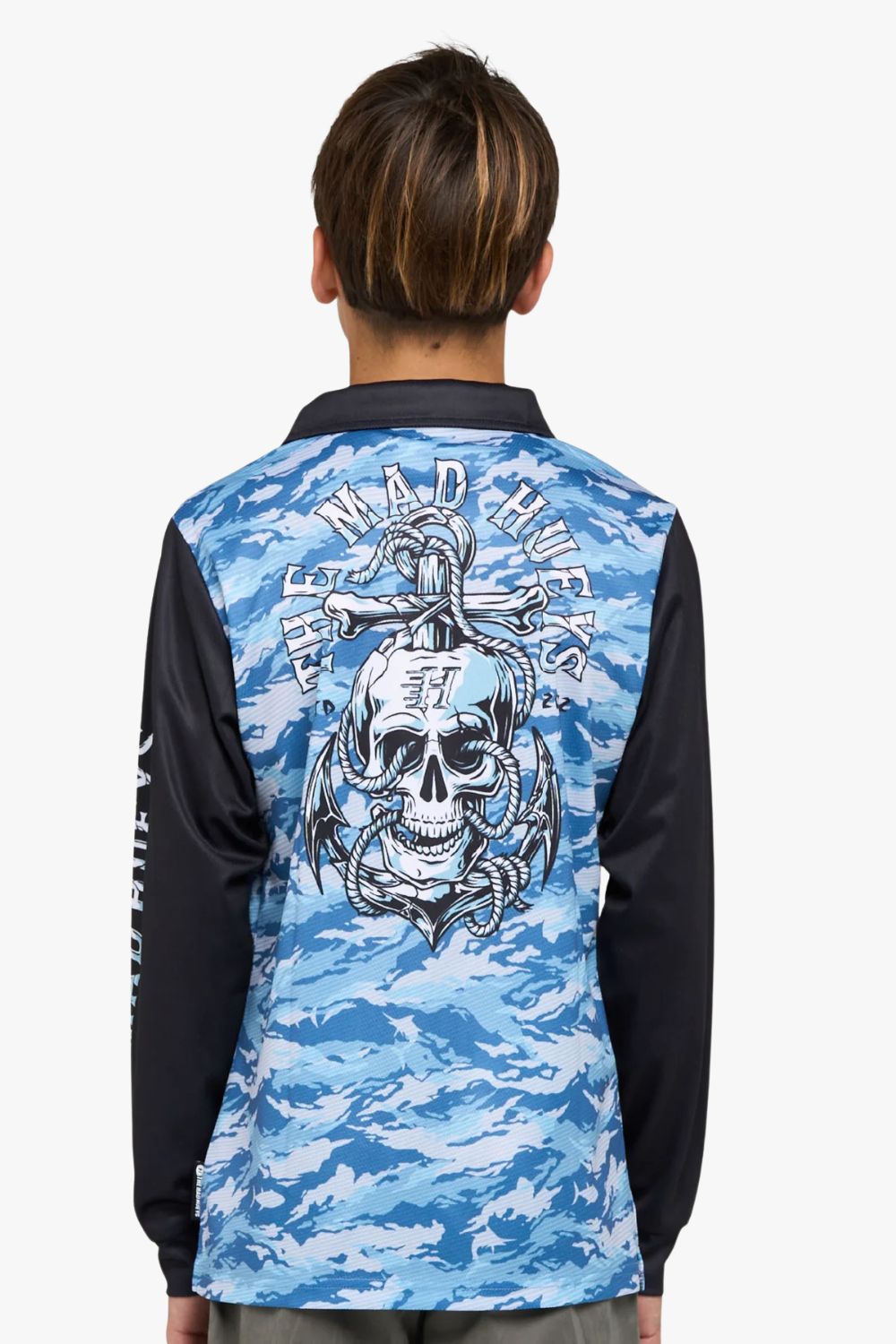 The Mad Hueys Rope Skull Anchor Youth Fishing Jersey