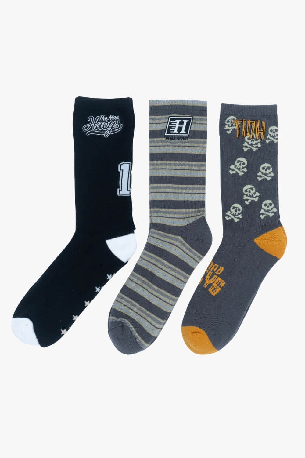The Mad Huey Party 3Pk Crew Socks