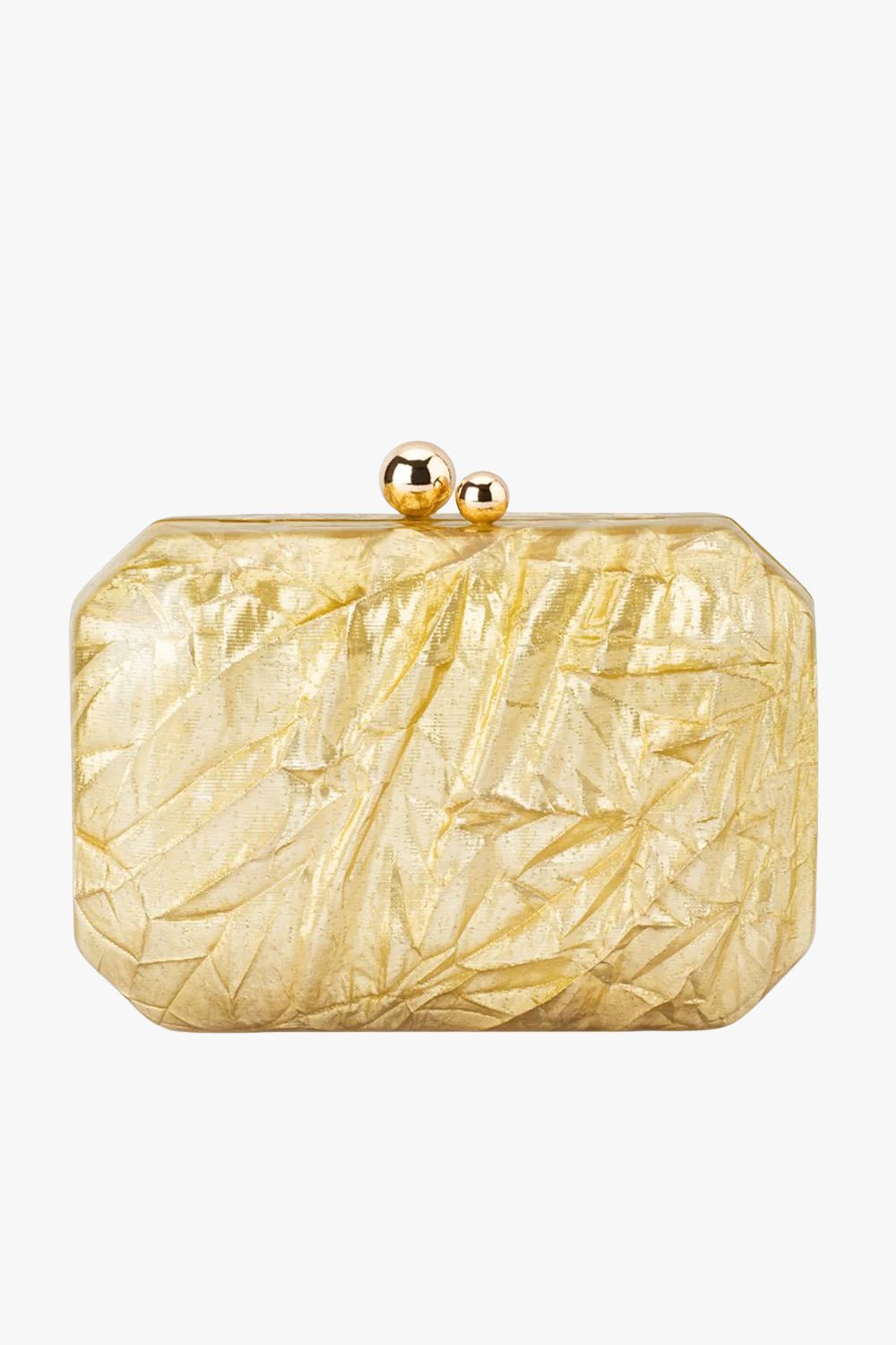 Olga Berg Mateo Mettalic Clutch