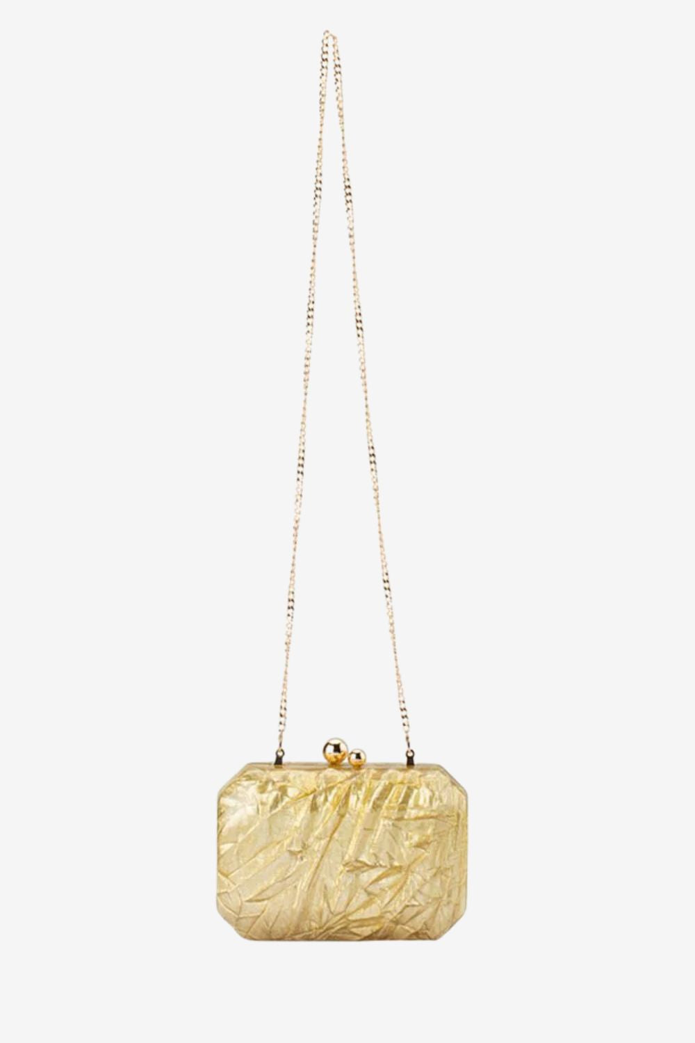 Olga Berg Mateo Mettalic Clutch