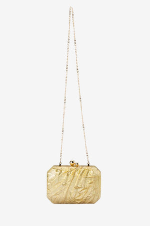Olga Berg Mateo Mettalic Clutch