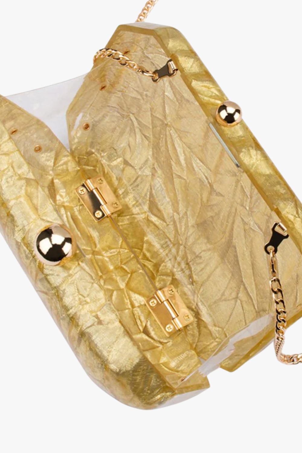 Olga Berg Mateo Mettalic Clutch