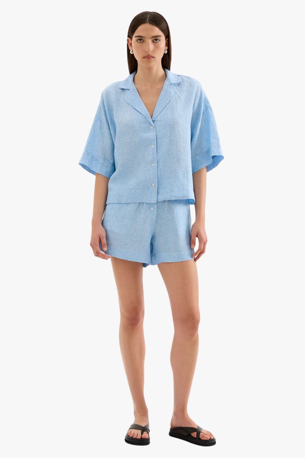 Nude Lucy Lounge Stripe Linen Short
