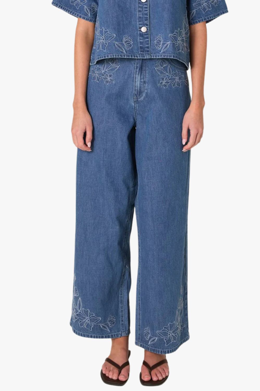 Fate + Becker Sloane Embroidered Jean