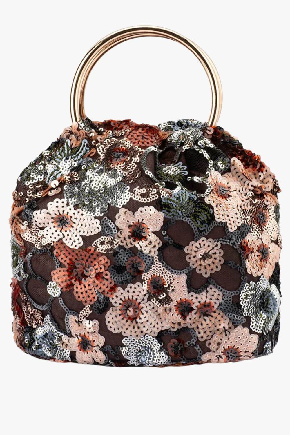 Olga Berg Alfie Floral Sequin Bag
