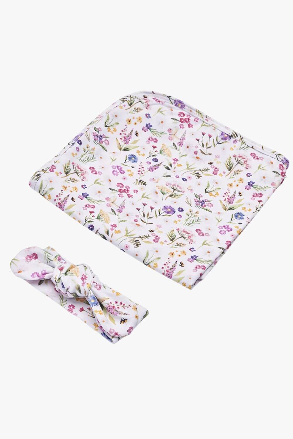 Snuggle Hunny Gracie Organic Jersey Wrap & Topknot Set