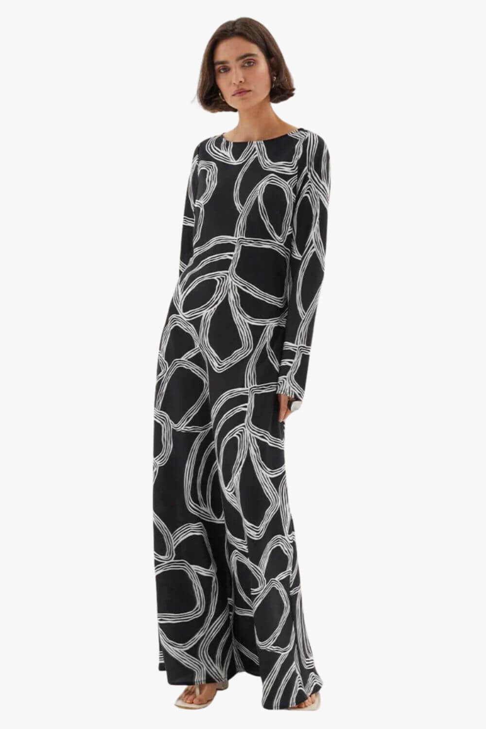 Sovere Sgraffito Bias Maxi Dress