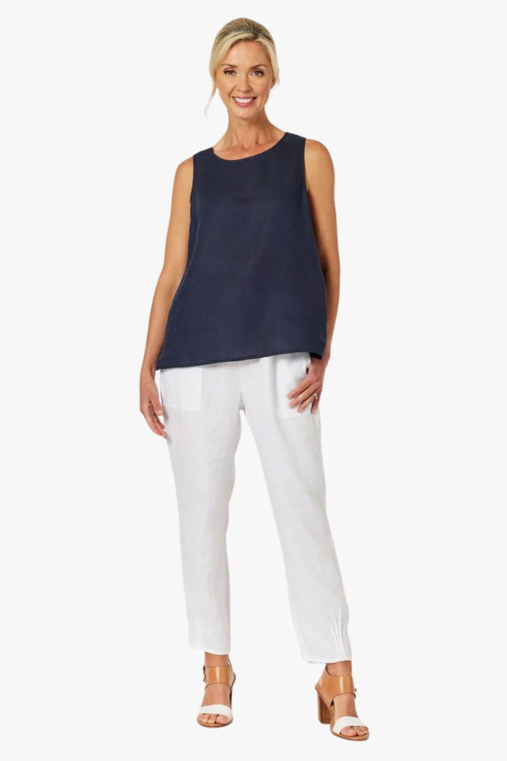 Gordon Smith Jersey Waist Sarah Linen Pant
