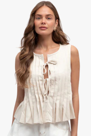 Paxton Pleated Front Top