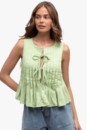 Paxton Pleated Front Top