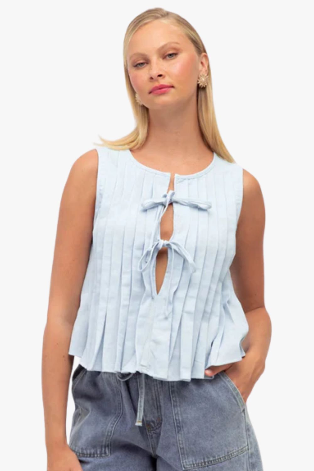 Paxton Pleated Front Top
