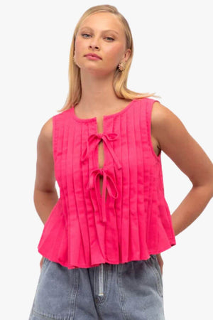 Paxton Pleated Front Top