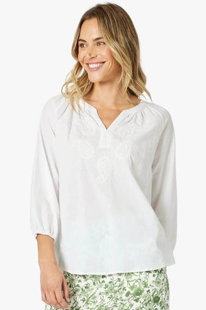 Gordon Smith Coastal Embroidery Top