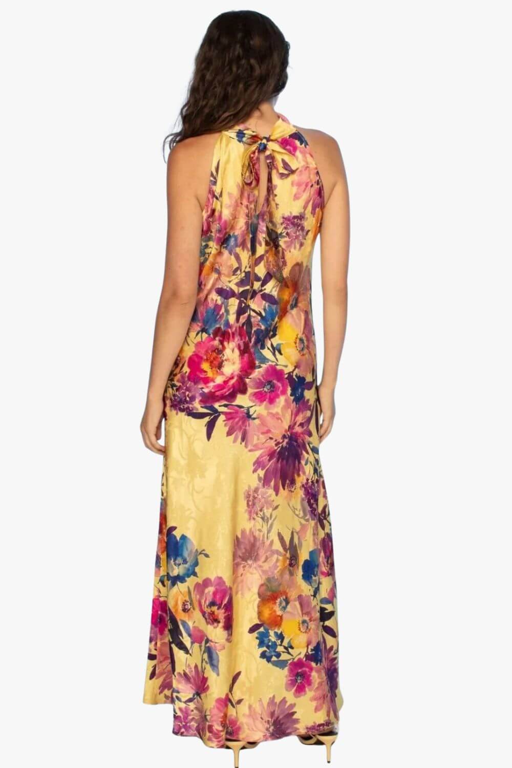 Kachel Mia Pleated Maxi Dress