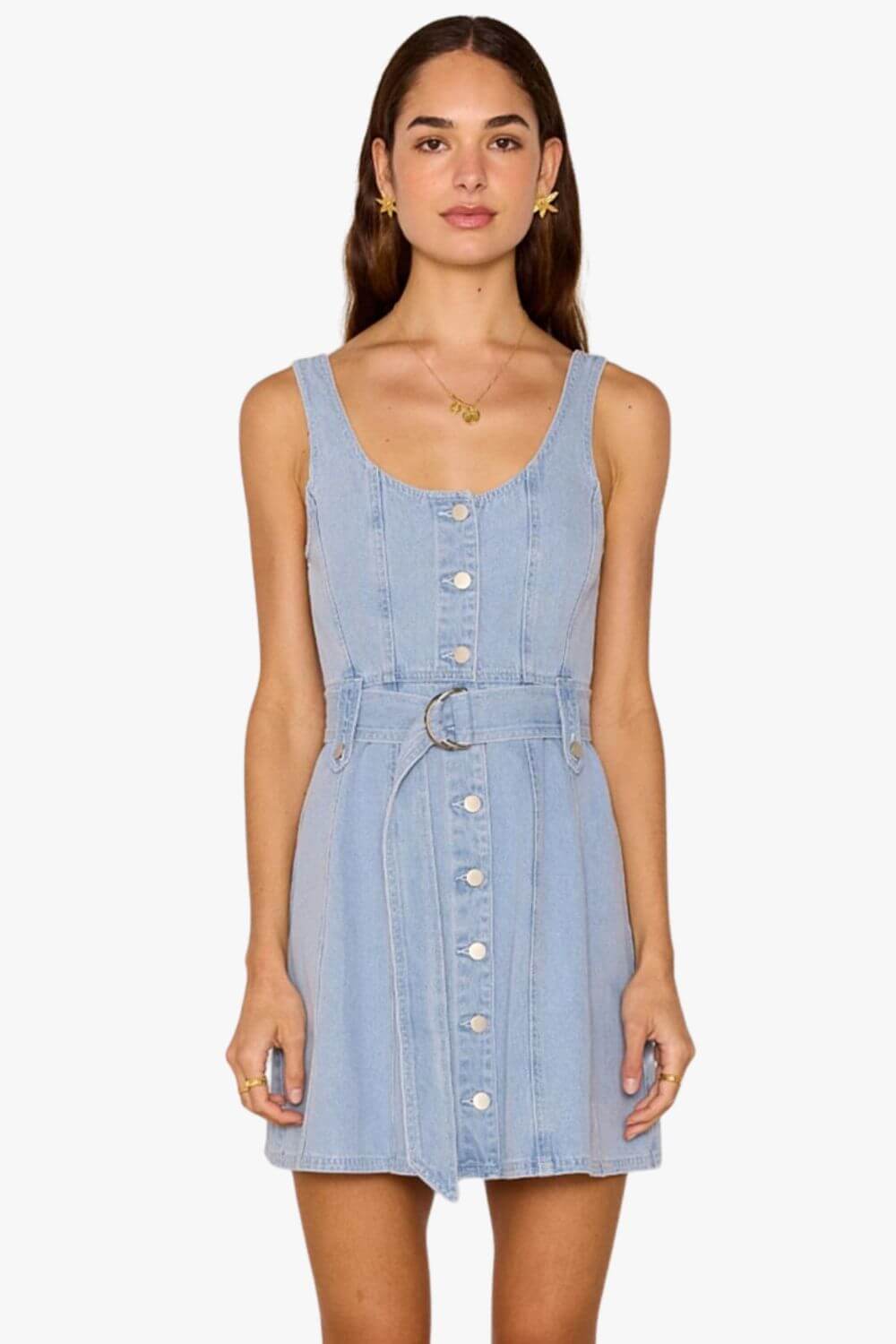 Mink Pink Safir Denim Mini Dress