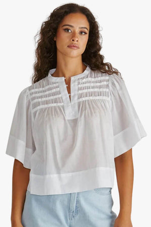 Sass Pammi Ruffle Yoke Blouse