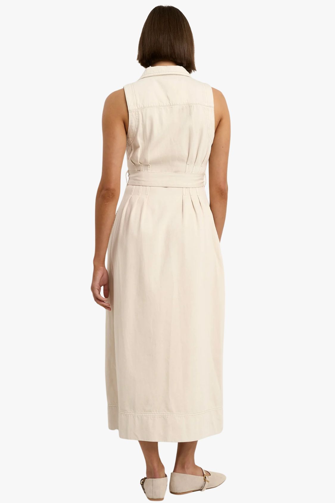 Among The Brave Crescent Denim Midi Dress