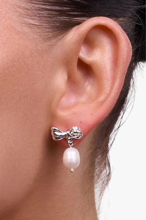 Liberte Alice Bow Pearl Earring