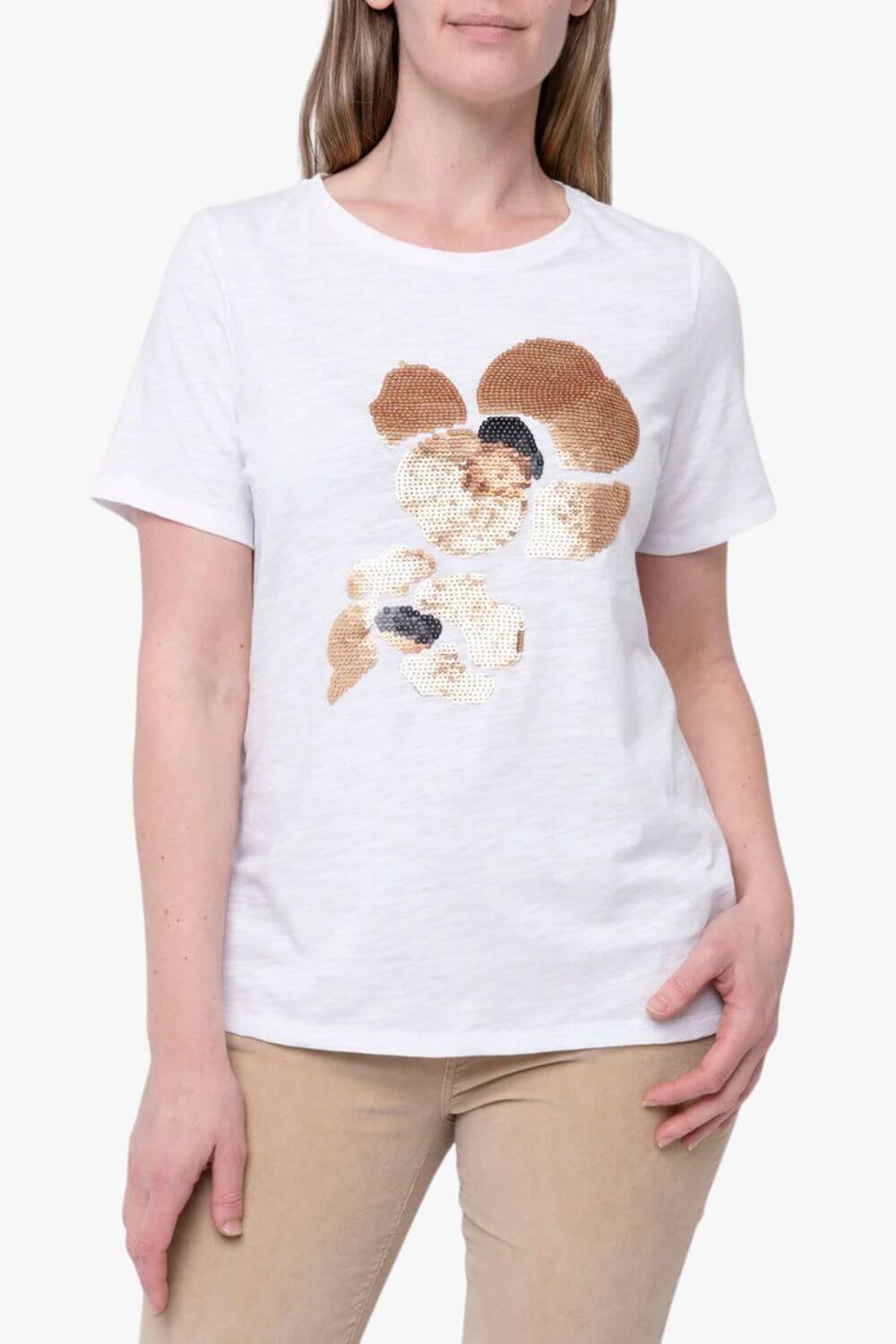Ping Pong Floral Sequin T-Shirt