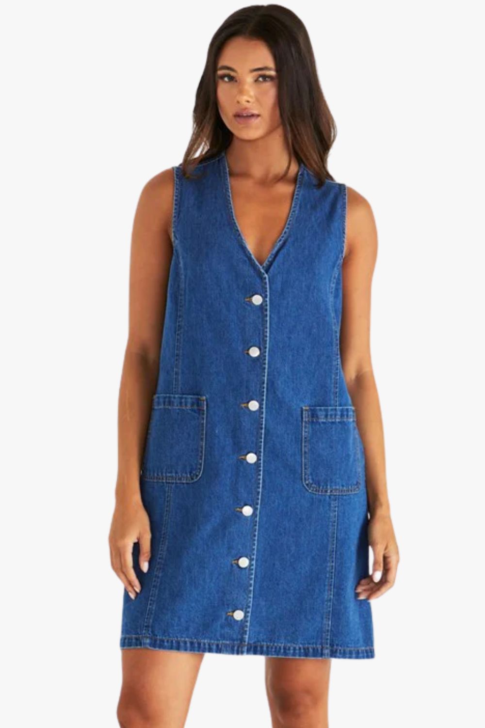 Sass Sabine Denim Vest Dress