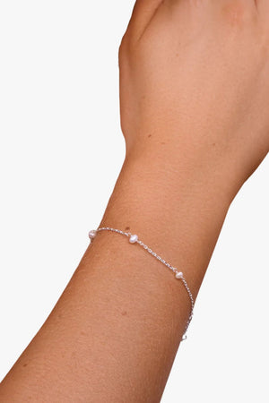 Liberte Lilibet Silver Pearl Bracelet