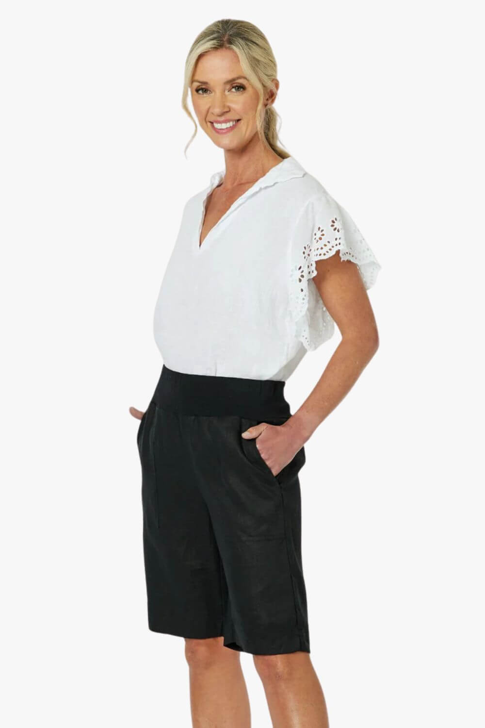 Gordon Smith Jersey Waist Linen Short