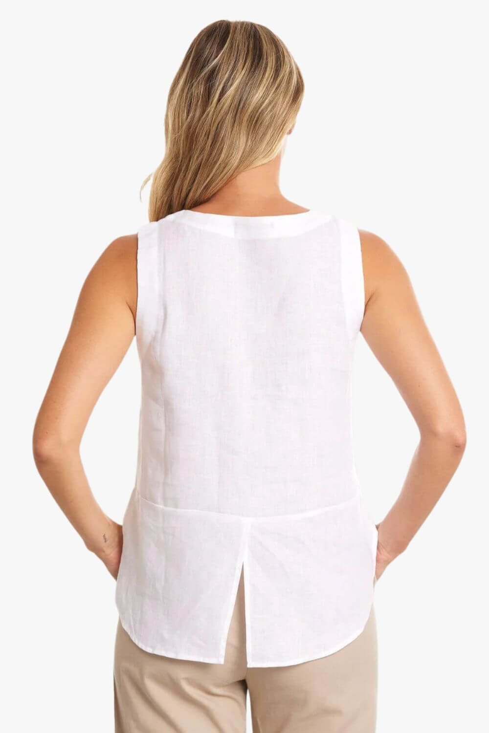 Marco Polo Sleeveless Linen Tank