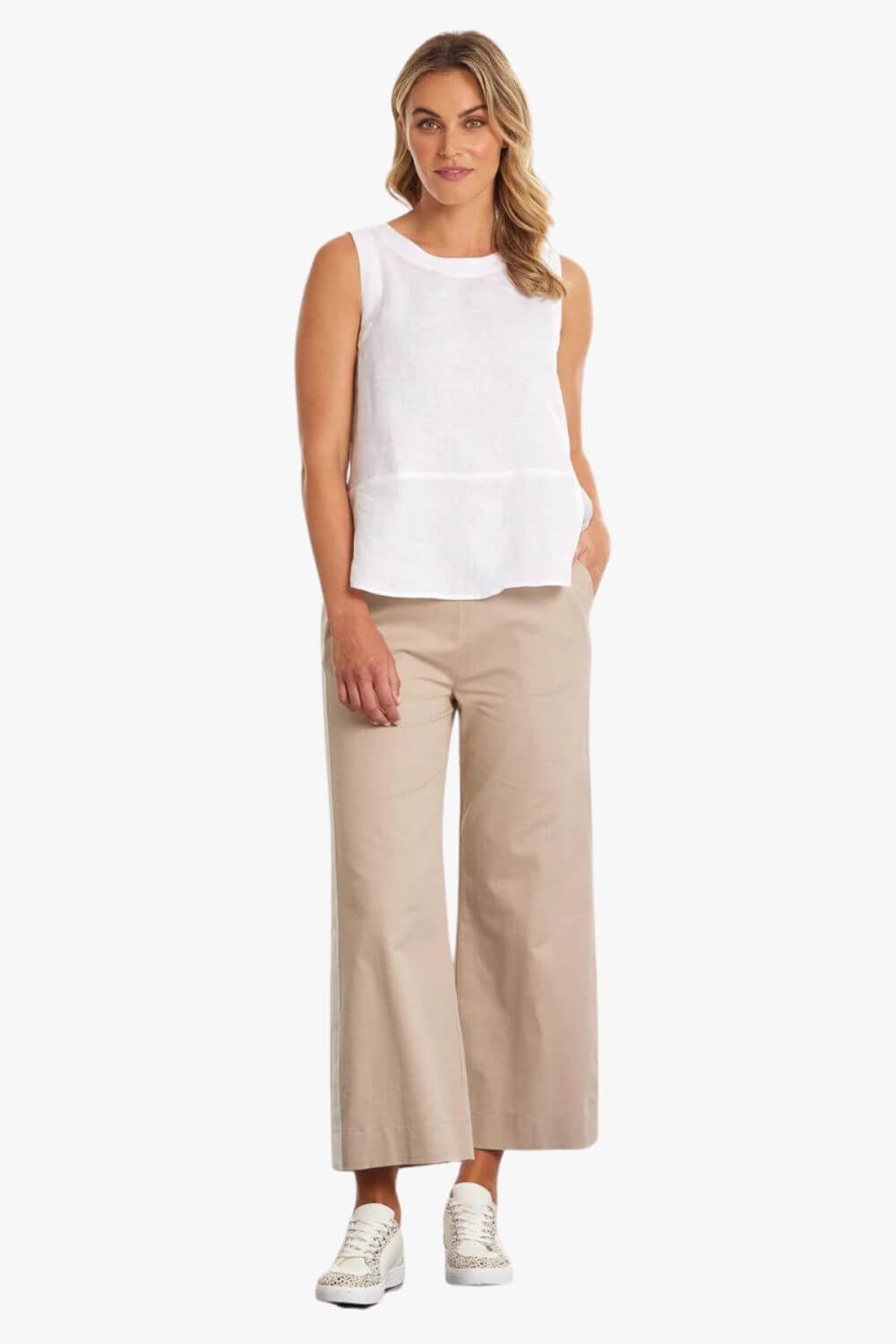 Marco Polo Sleeveless Linen Tank