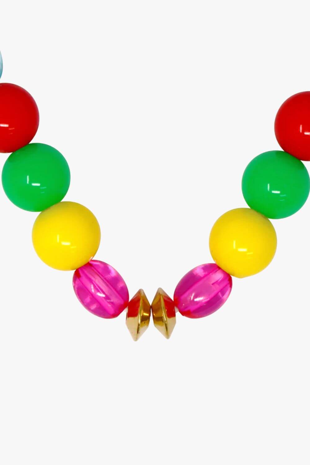 Pink Poppy Rainbow Beaded Necklace & Bracelet Set