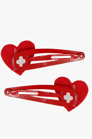 Pink Poppy Twinkling Heart Snap Hair Clips