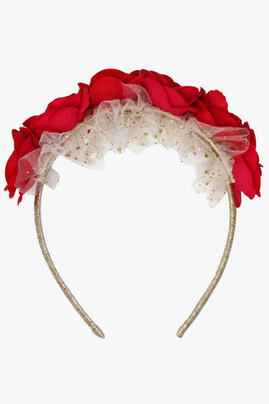 Pink Poppy Holiday Floral Headband