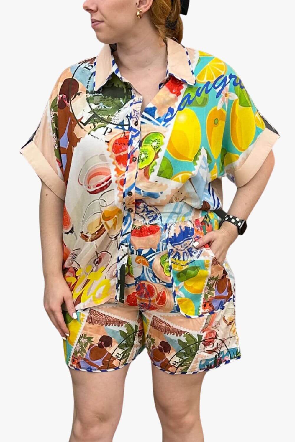 Collectivo Stamp Print Shorts