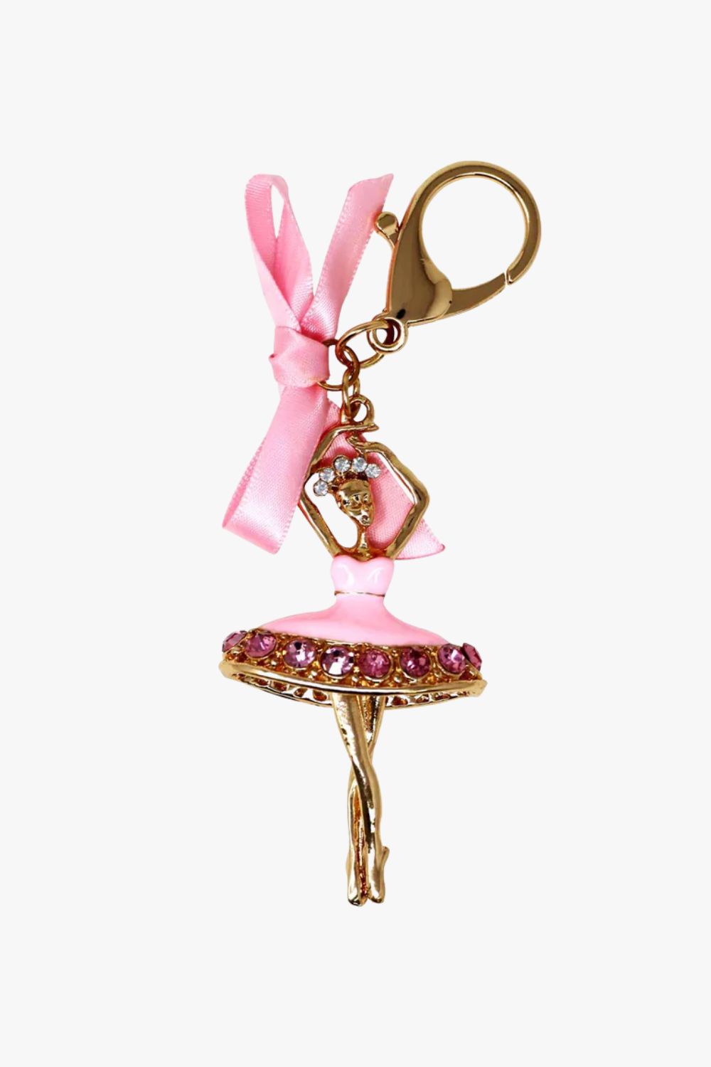 Pink Poppy Ballet Gemstone Bag Charm