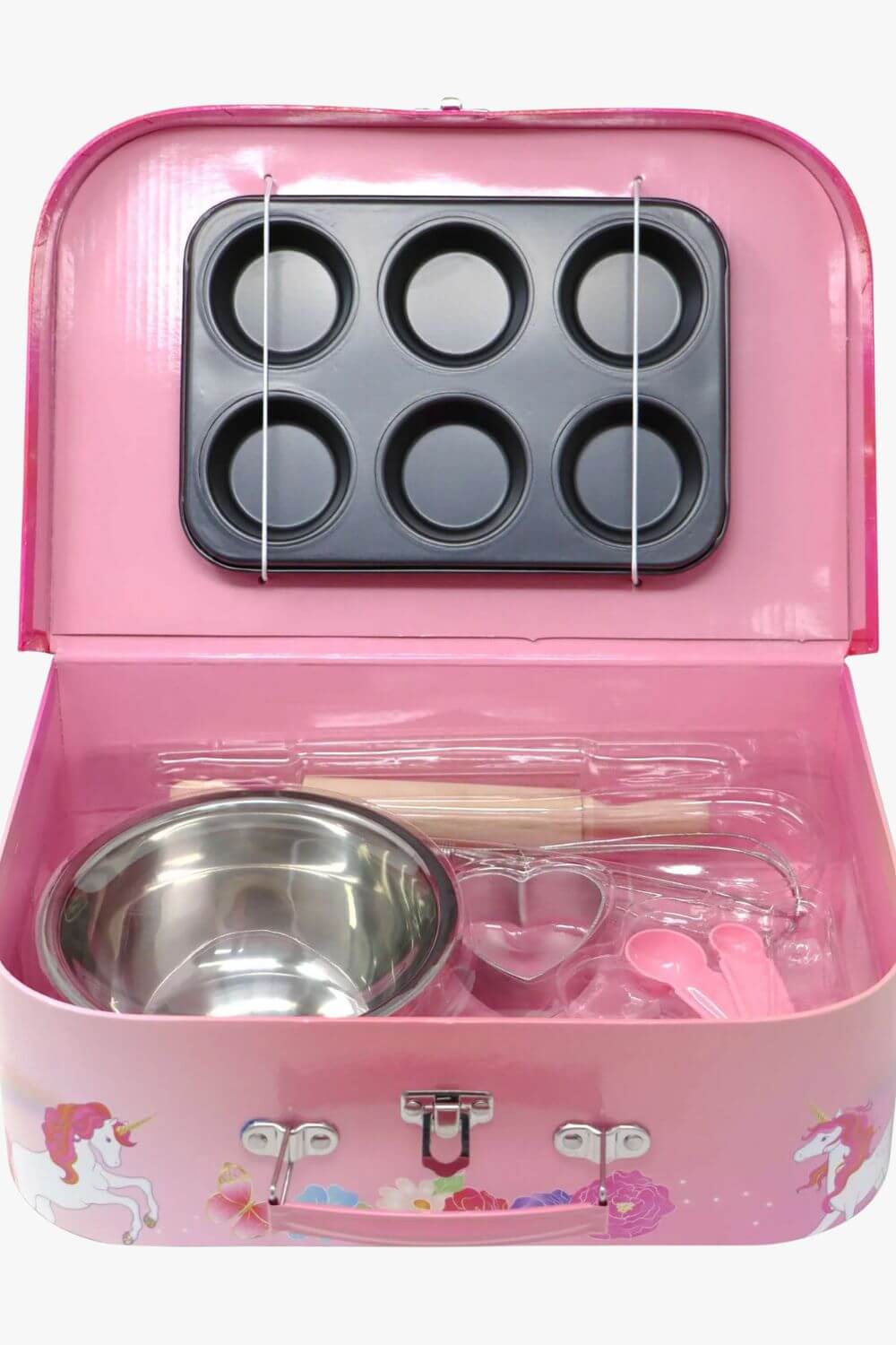 Pink Poppy Unicorn Butterfly 6 piece Kids Baking Set & Carry Case