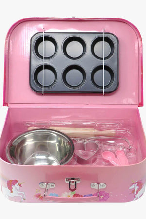 Pink Poppy Unicorn Butterfly 6 piece Kids Baking Set & Carry Case