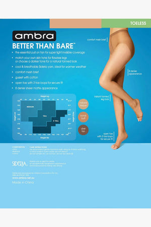Ambra Better than Bare Toeless Pantyhose