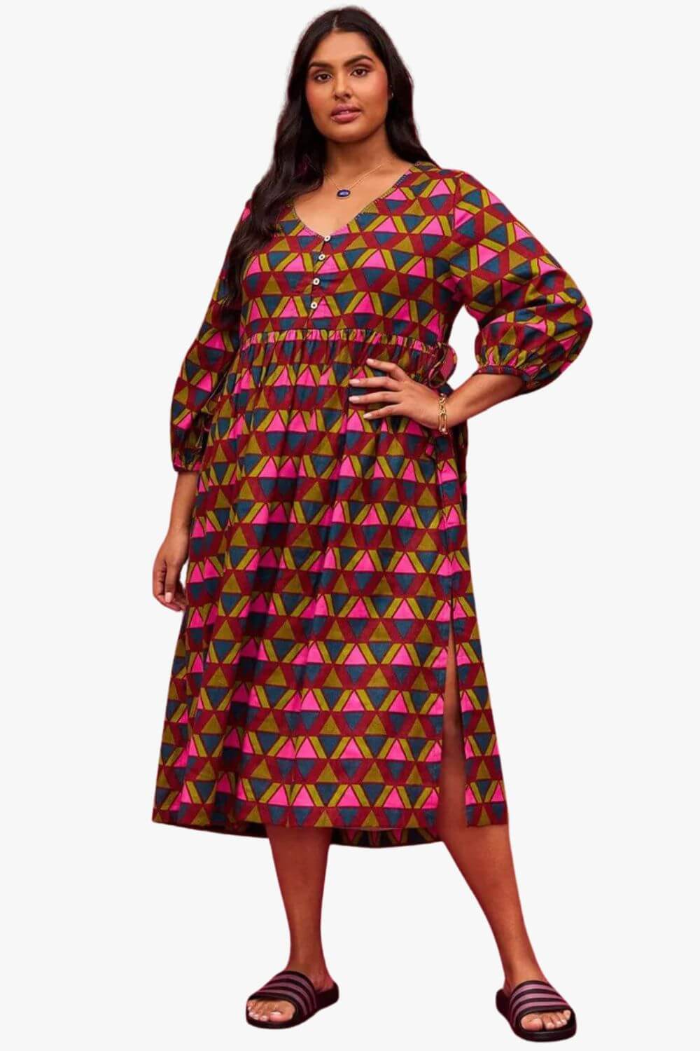 Sage x Clare Pirro 3/4 Sleeve Maxi Dress