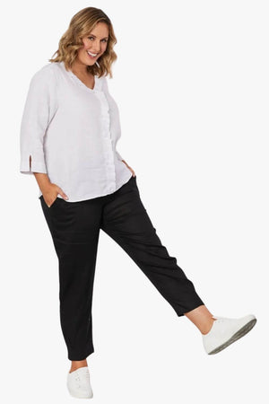 Gordon Smith Jersey Waist Linen Pant