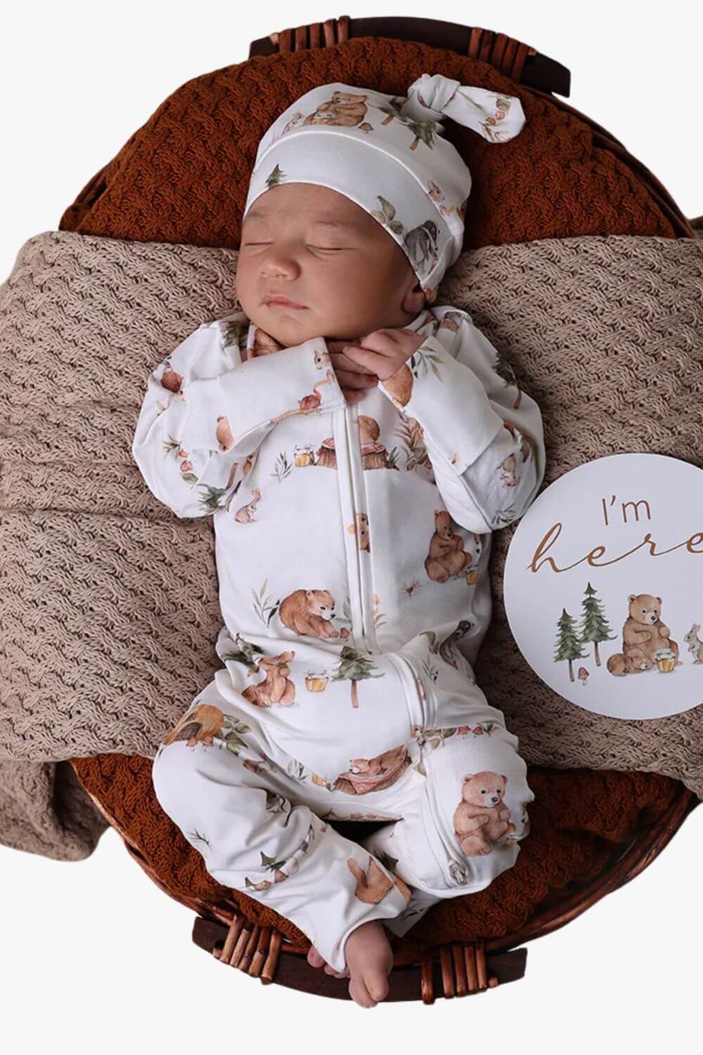 Snuggle Hunny Bears Organic Snugglesuit Convertible Romper