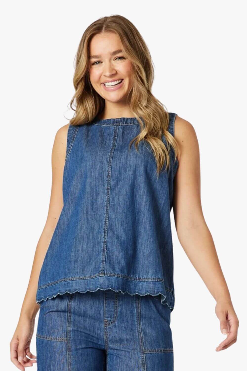 Threadz Charli Denim Top