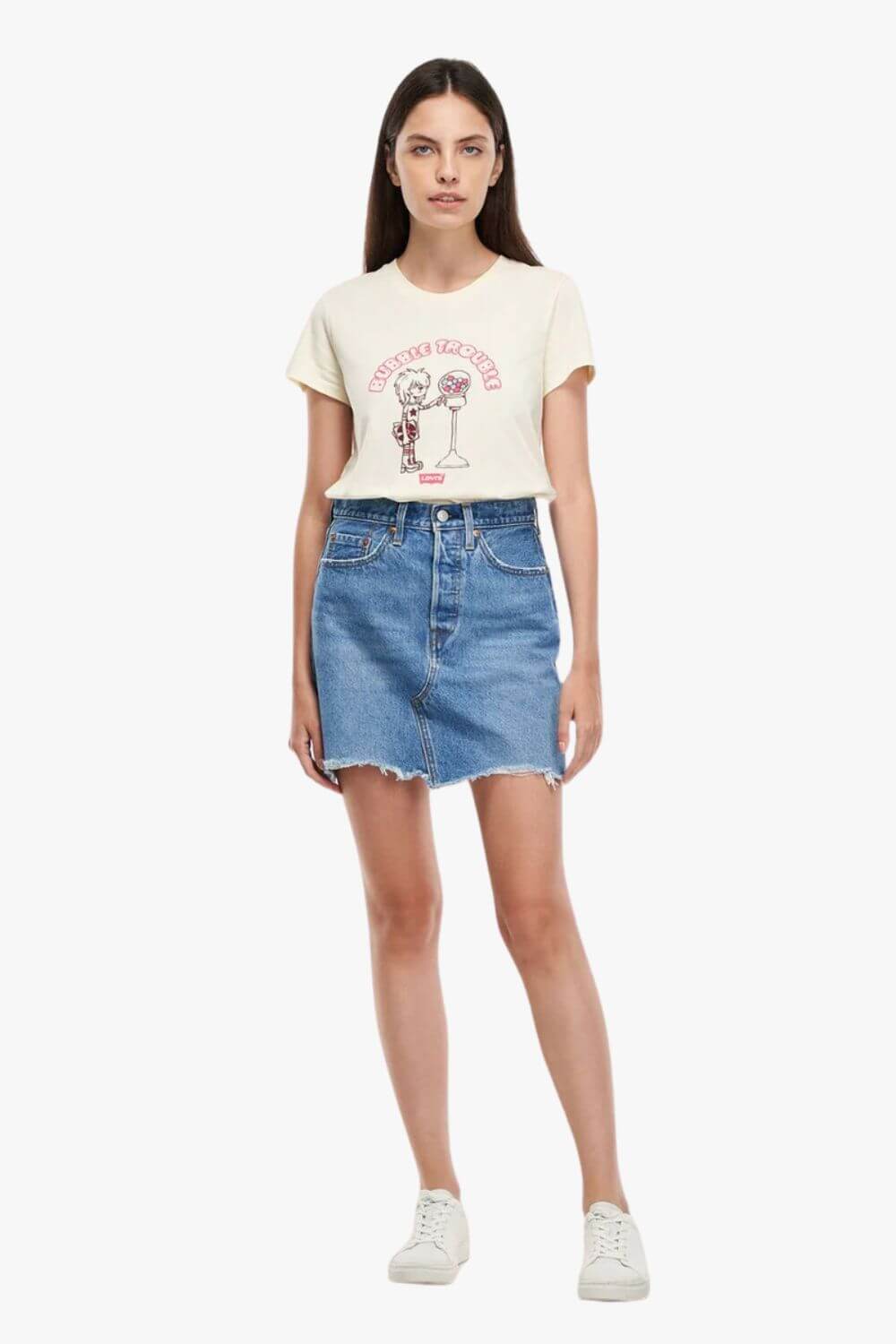 Levi High Rise Denconstructed Buttonfly Skirt