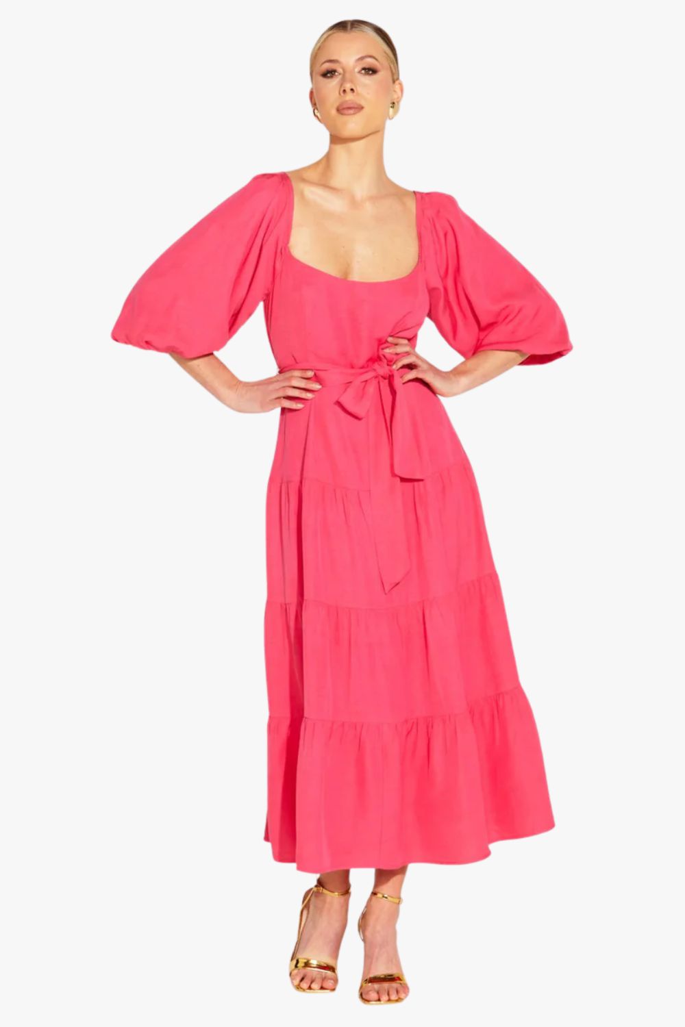 Fate + Becker One And Only Tiered Midi Dress