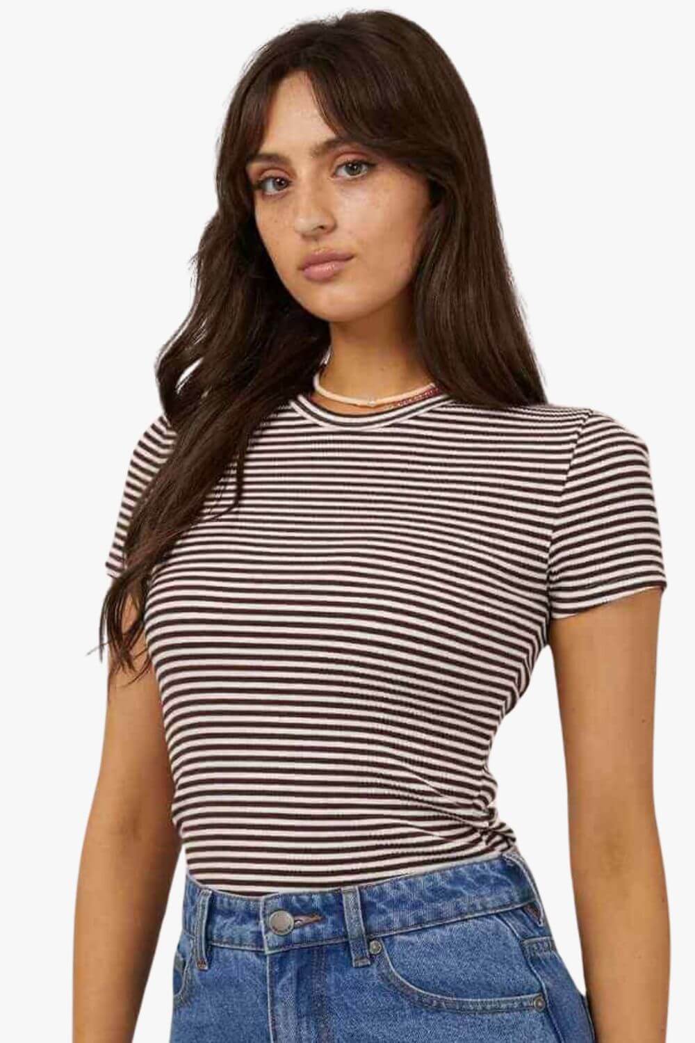 All About Eve Rib Stripe Tee