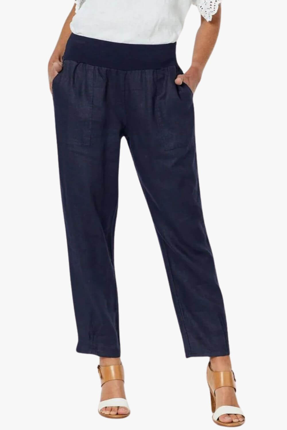 Gordon Smith Jersey Waist Sarah Linen Pant