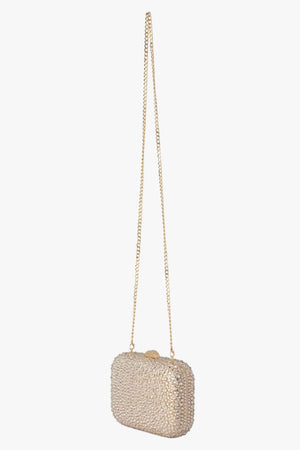 Olga Berg Casey Hotfix Encrusted Clutch