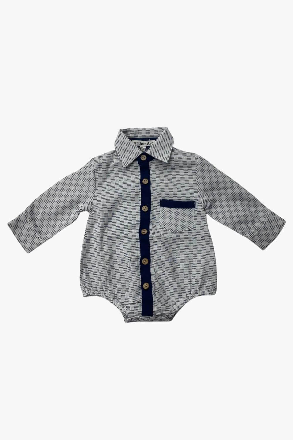 Arthur Ave Check Shirt Onesie