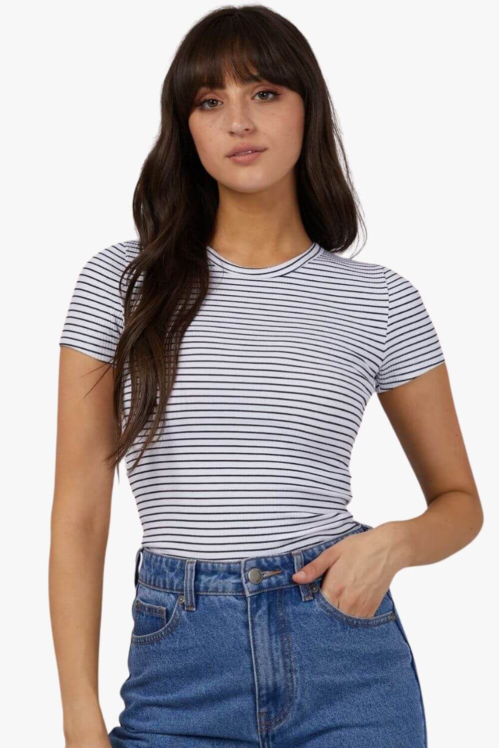 All About Eve Rib Stripe Tee