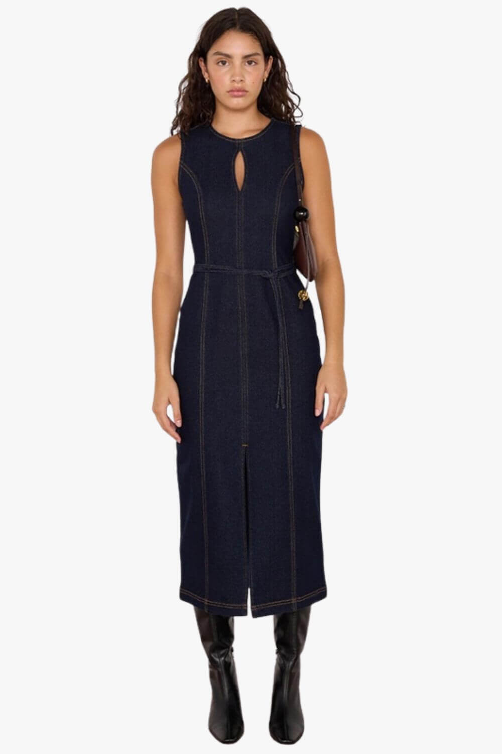 Mink Pink Raya Denim Midi Dress