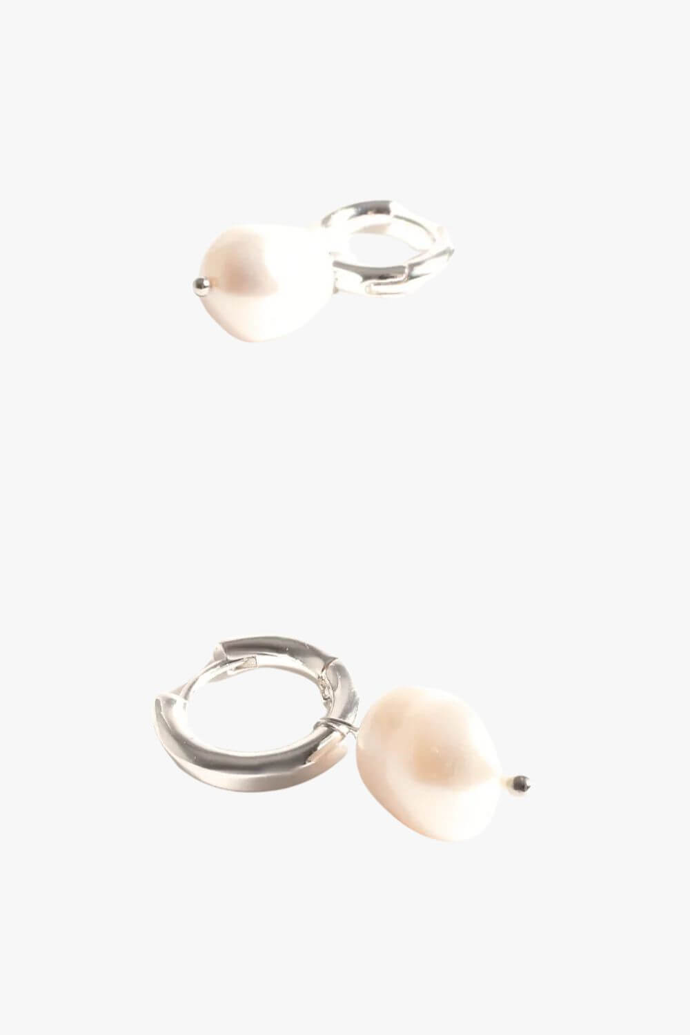 Adorne Baroque Pearl Drop Mini Hoops