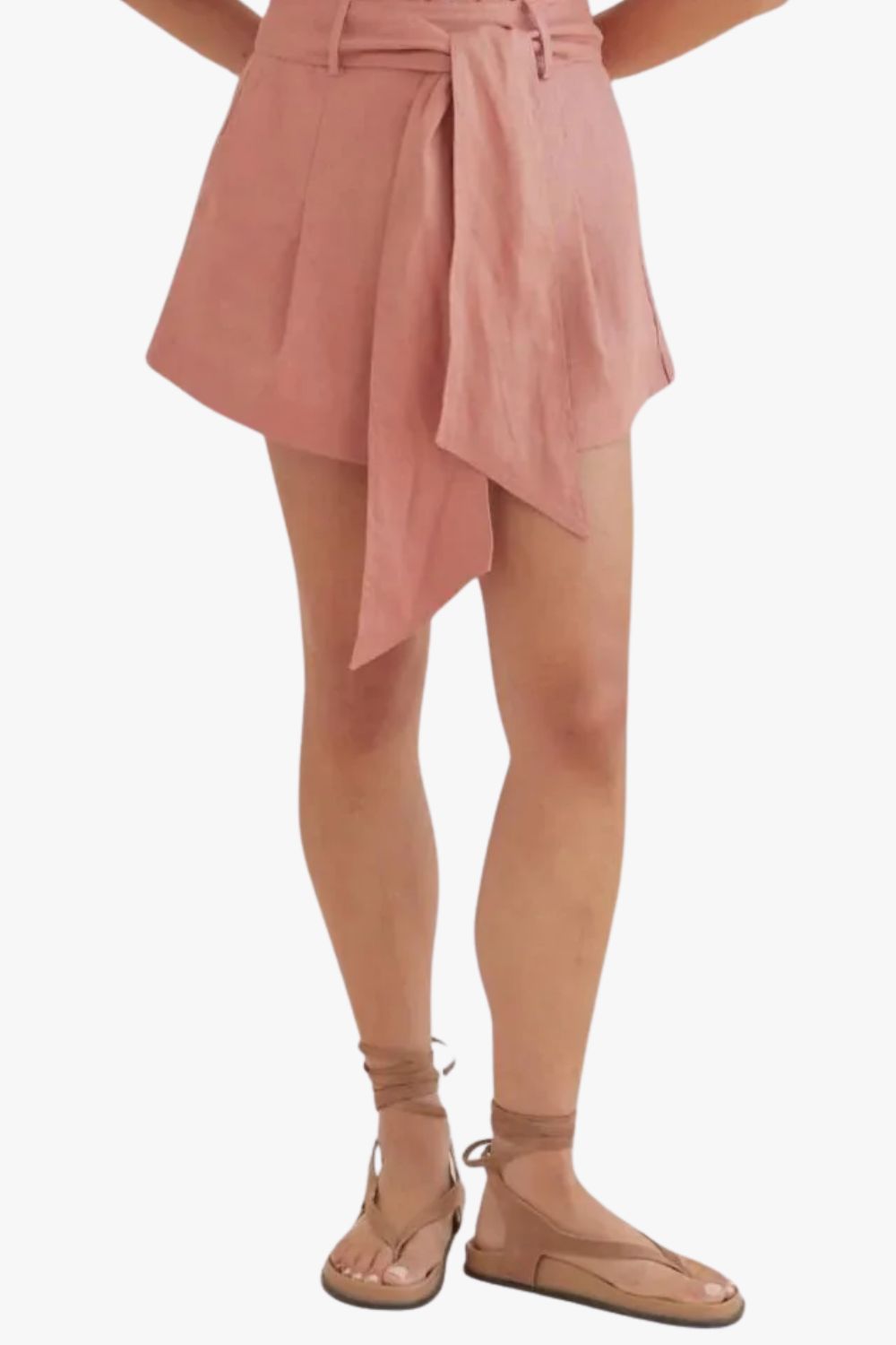 Amelius Maelle Belted Linen Short